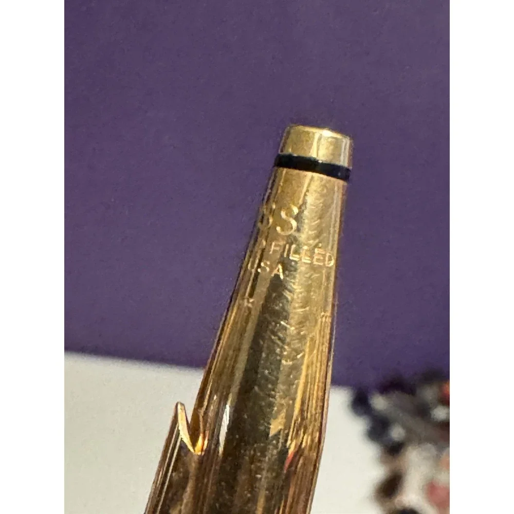 CROSS CLASSIC CENTURY 18K GOLD FILLED BALLPOINT PEN #2802 MADE IN THE USA